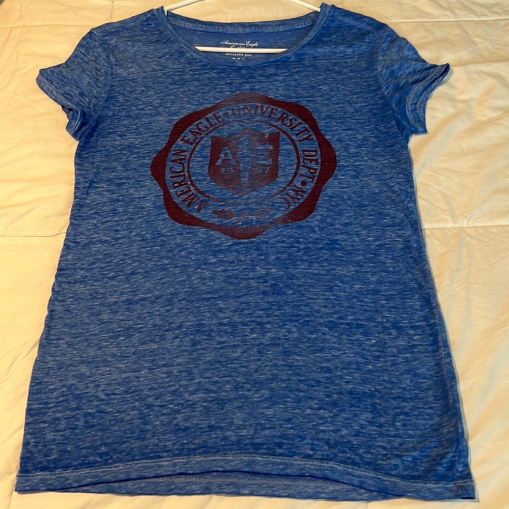 American Eagle Outfitters Blue Short-Sleeve Graphic Tee
